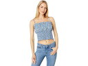 (取寄) Tommy Jeans スモック タンク - フローラル Tommy Jeans Smocked Tank - Floral Blue/Ivory(4)