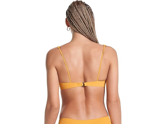(取寄) マージ サンフラワー リブ ビクトリー V ワイヤー ブラレット トップ Maaji Sunflower Rib Victory V Wire Bralette Top Yellow