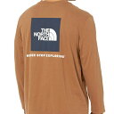 【訳あり アウトレット】ノースフェイス メンズ 長袖Tシャツ ロンT Tシャツ 茶 黒 ブラウン 男性 男性用 アウトドア スポーツ キャンプ 登山 ランニング バックプリント ロゴ おしゃれ ブランド 大きいサイズ The North Face Men's Red Box NSE T-Shirt PineconeBrown