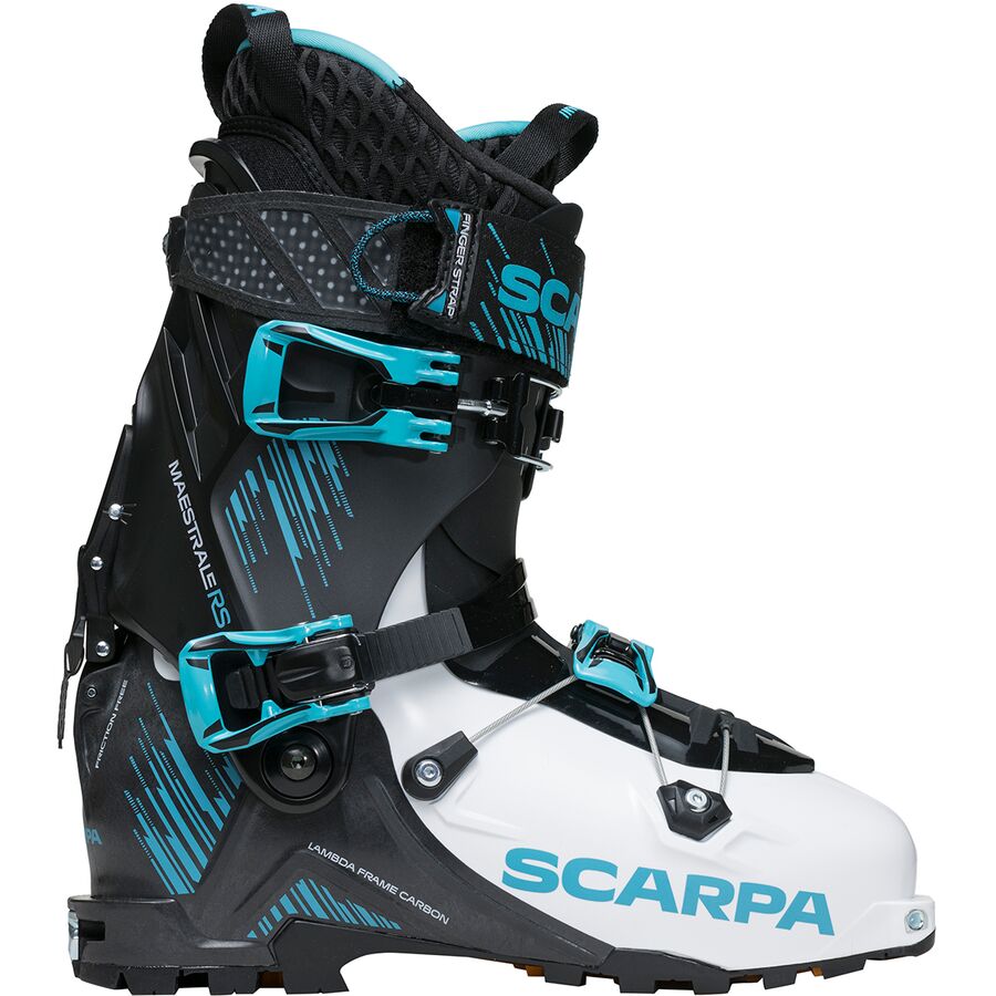 (取寄) スカルパ マエストラーレ RS アルパイン ツーリング ブーツ - 2023 Scarpa Maestrale RS Alpine Touring Boots - 2023 White/Black/Azure