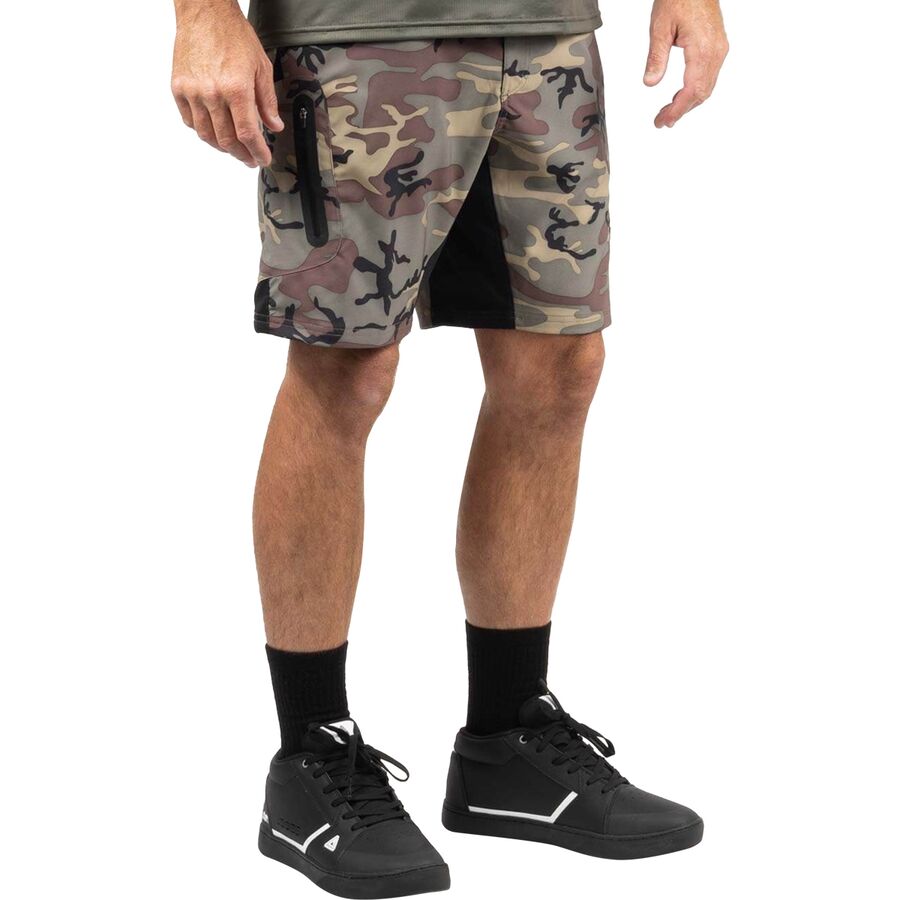 (取寄) ゾイック メンズ エーテル 9 カモ ショート - メンズ ZOIC men Ether 9 Camo Short - Men's Green Camo/Black Zip