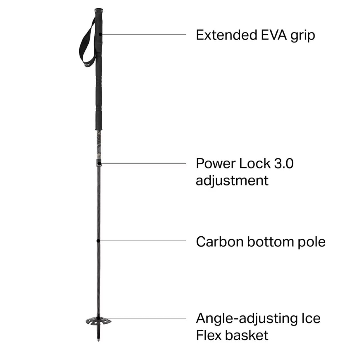 人気100新品 (取寄) バックカントリー カーボン スキー ツーリング ポール Backcountry Carbon Ski