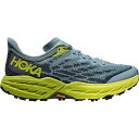 (取寄) ホカオネオネ メンズ スピードゴート 5 ワイド ランニング シューズ - メンズ HOKA men Speedgoat 5 Wide Running Shoe - Men's Stone Blue/Dark Citron