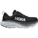 () zJIlIl fB[X {_C 8 Ch jO V[Y HOKA women Bondi 8 Wide Running Shoe - Women's Black/White