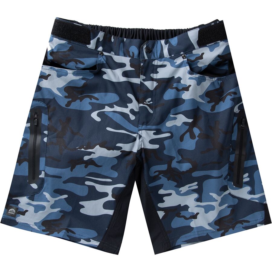 (取寄) ゾイック メンズ エーテル 9 カモ ショート + エッセンシャル ライナー - メンズ ZOIC men Ether 9 Camo Short + Essential Liner - Men's Blue Camo