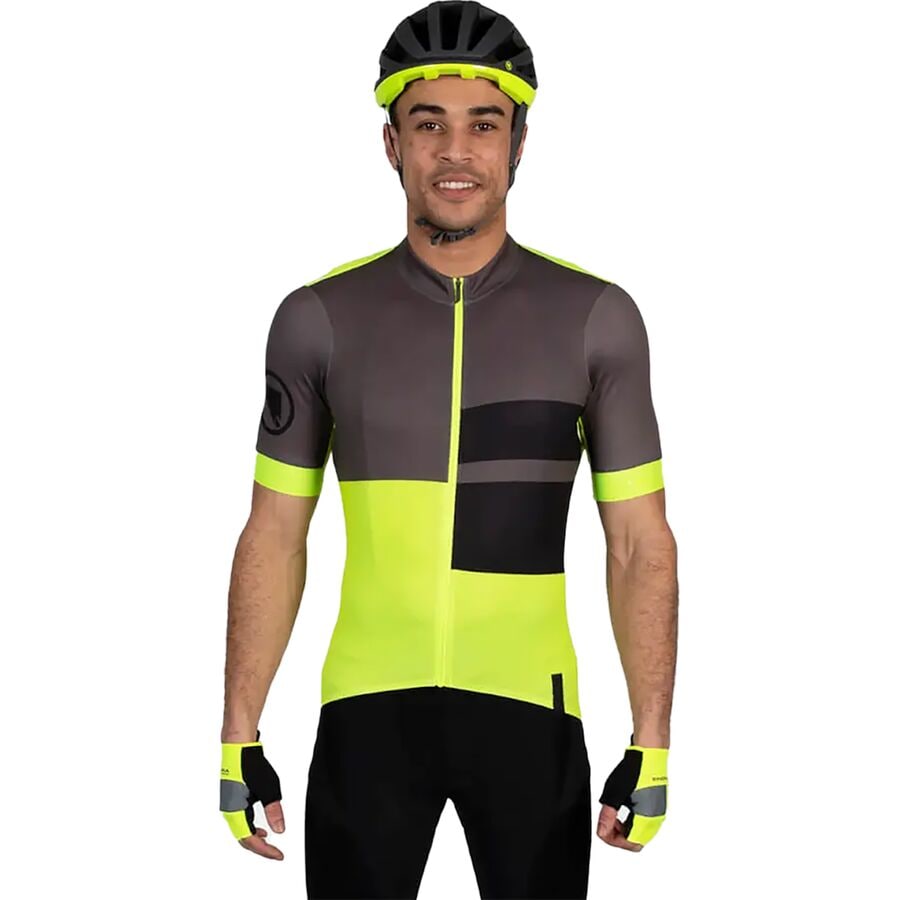 (取寄) エンデューラ メンズ FS260 プリント ショートスリーブ ジャージ - メンズ Endura men FS260 Print Short-Sleeve Jersey - Men's Hi-Viz Yellow