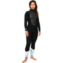 (取寄) カシアサーフ レディース 4/3 オブ アース バック-ジップ ウェットスーツ - ウィメンズ Kassia Surf women 4/3 Of Earth Back-Zip Wetsuit - Women's Black/Sky