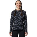 (取寄) マウンテンハードウェア レディース マウンテン ストレッチ ロング-スローブ クルー - ウィメンズ Mountain Hardwear women Mountain Stretch Long-Sleeve Crew - Women's Black Paintstrokes Print 1