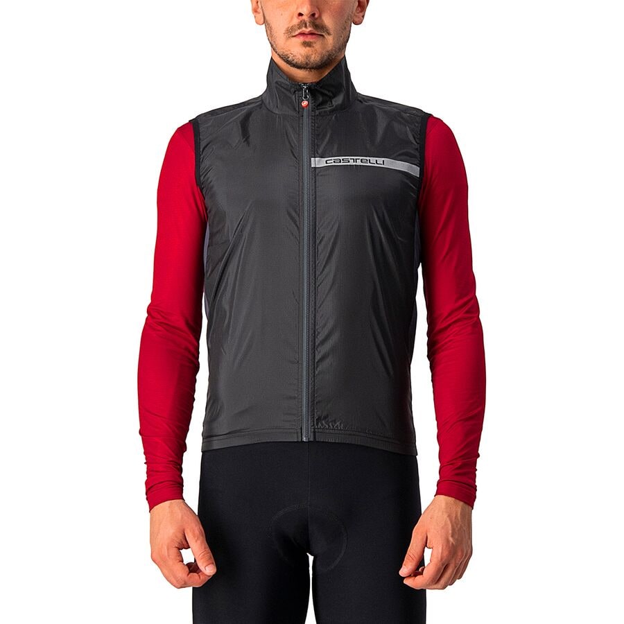 (取寄) カステリ メンズ スクアドラ ストレッチ ベスト - メンズ Castelli men Squadra Stretch Vest - Men's Light Black/Dark Gray