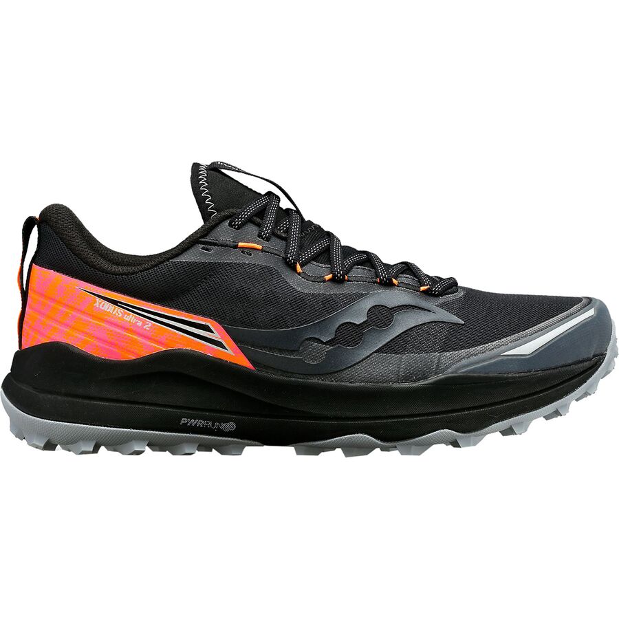 (取寄) サッカニー メンズ エクソダス ウルトラ 2 トレイル ランニング シューズ - メンズ Saucony men Xodus Ultra 2 Trail Running Shoe - Men's Black/Vizi Orange