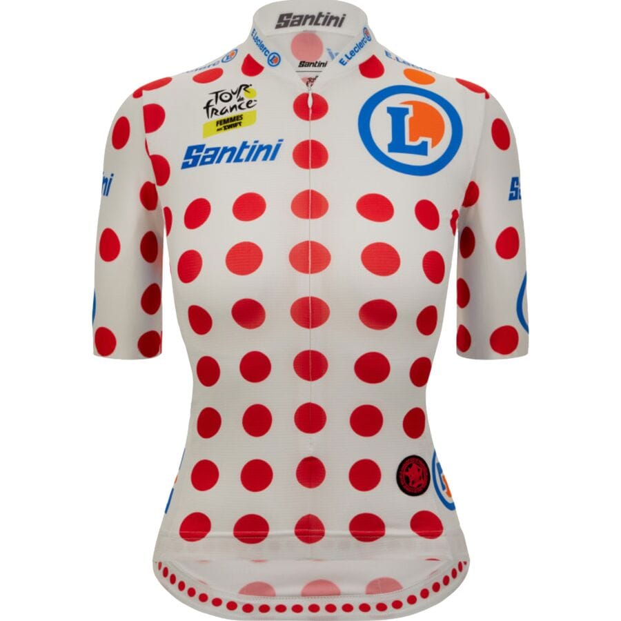 (取寄) サンティーニ レディース TDF ファム アベク ズイフト GPM リーダー ジャージ - ウィメンズ Santini women TDF Femme Avec Zwift GPM Leader Jersey - Women's Pois