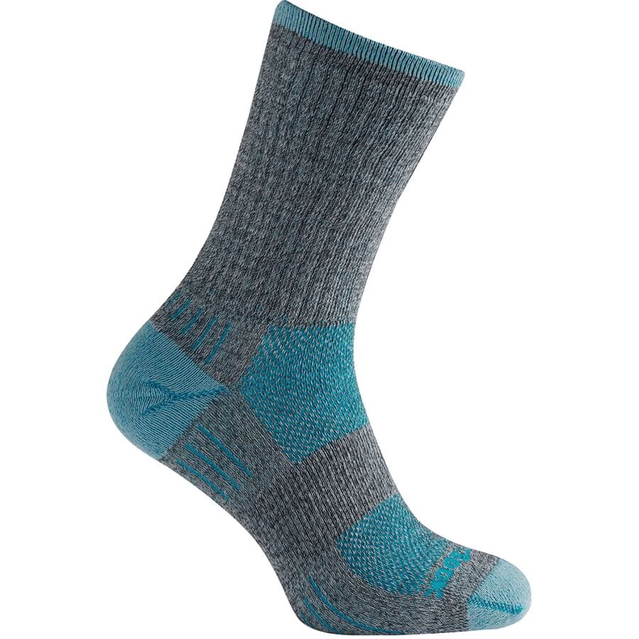 (取寄) ライトソック エスケープ クルー ランニング ソック Wrightsock Escape Crew Running Sock Ash Twist/Turquoise