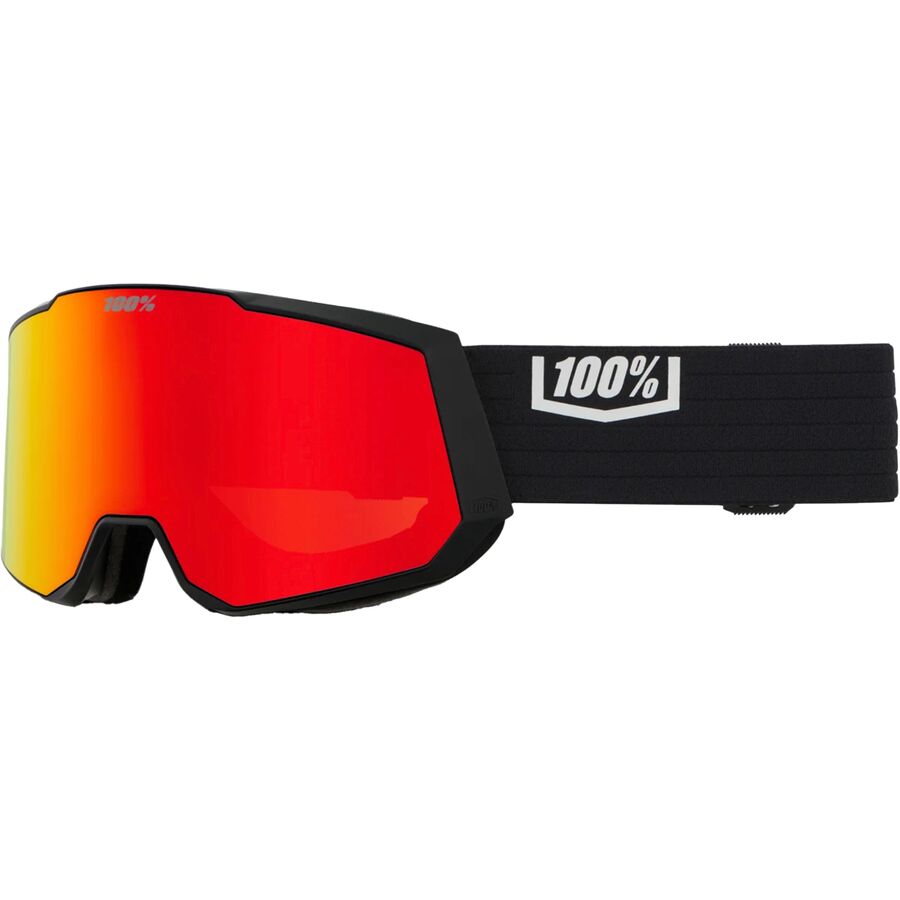 (取寄) 100% スノークラフト Xl AF ハイパー ゴーグル 100% Snowcraft XL AF HiPER Goggle Black/Red