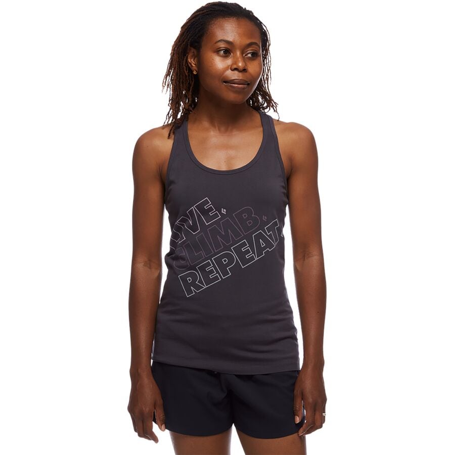 (取寄) ブラックダイヤモンド レディース ライブ クライム リピート タンク トップ - ウィメンズ Black Diamond women Live Climb Repeat Tank Top - Women's Carbon