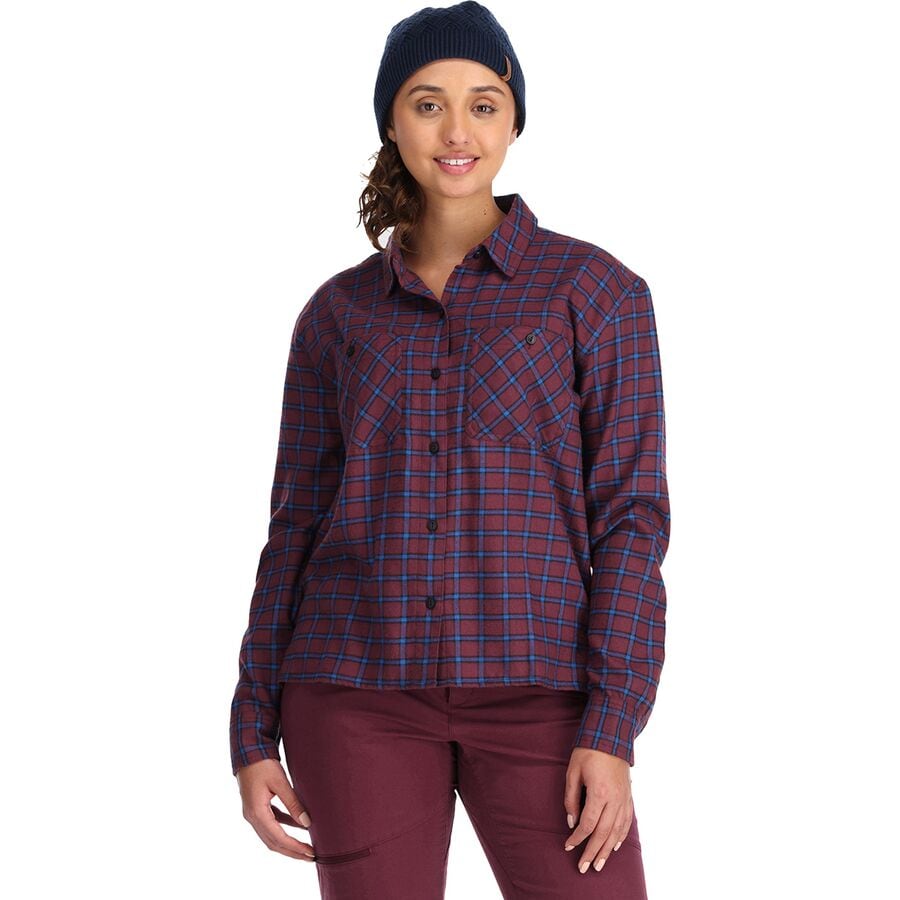 (取寄) アウトドア リサーチ レディース フィードバック ライトウェイト フランネル シャツ - ウィメンズ Outdoor Research women Feedback Lightweight Flannel Shirt - Women's Kalamata Plaid