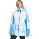 () LV[ fB[X NG L Xm[ WPbg - EBY Roxy women Chloe Kim Snow Jacket - Women's Azure Blue Clouds