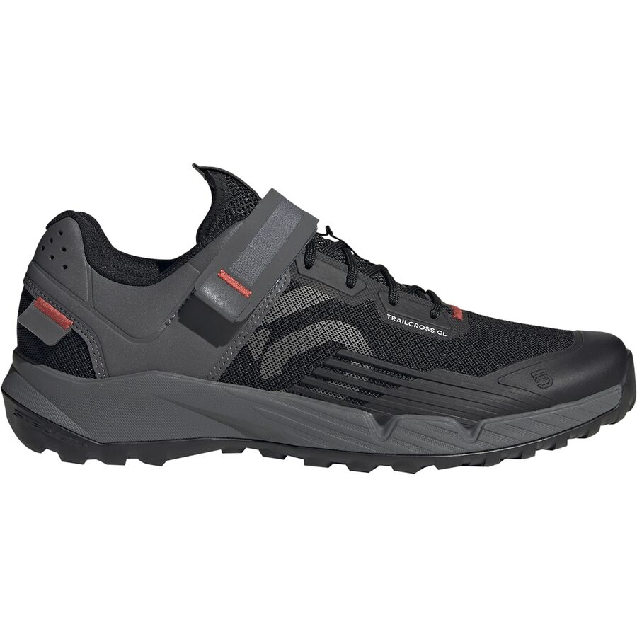 (取寄) ファイブテン メンズ トレイルクロス クリップ-イン サイクリング シューズ - メンズ Five Ten men Trailcross Clip-In Cycling Shoe - Men's Core Black/Grey Three/Red