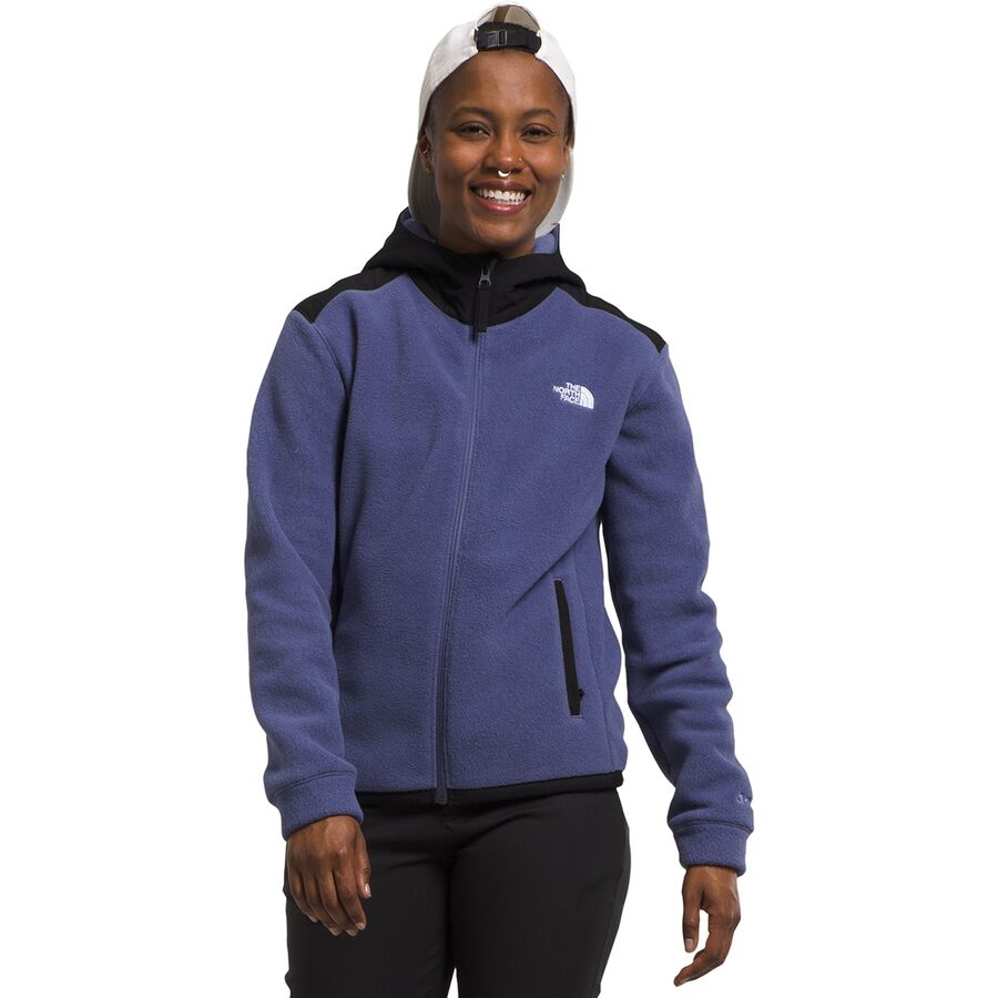 (取寄) ノースフェイス レディース アルパイン ポーラテック 200 フルジップ フーデット ジャケット The North Face women Alpine Polartec 200 Full-Zip Hooded Jacket - Women's Cave Blue/TNF Black 1