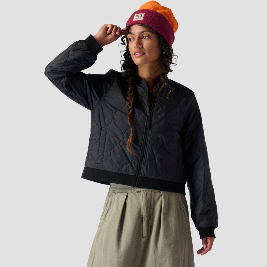 (取寄) バックカントリー レディース インサレーテッド キルテッド ボンバー - ウィメンズ Backcountry women Insulated Quilted Bomber - Women's Black