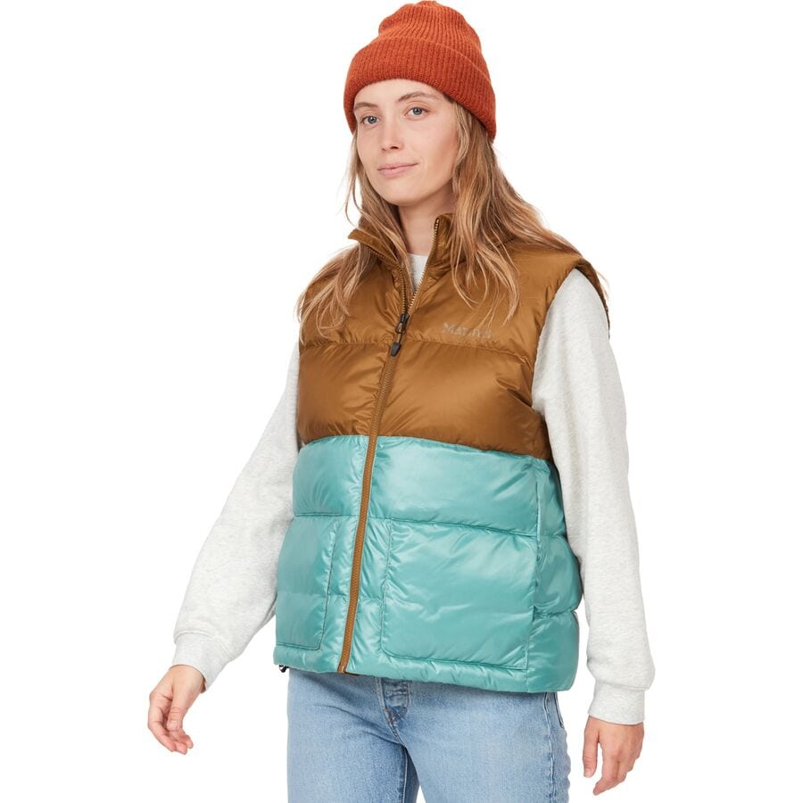 () ޡå ǥ   ٥ -  Marmot women Guides Down Vest - Women's Hazel/Blue Agave