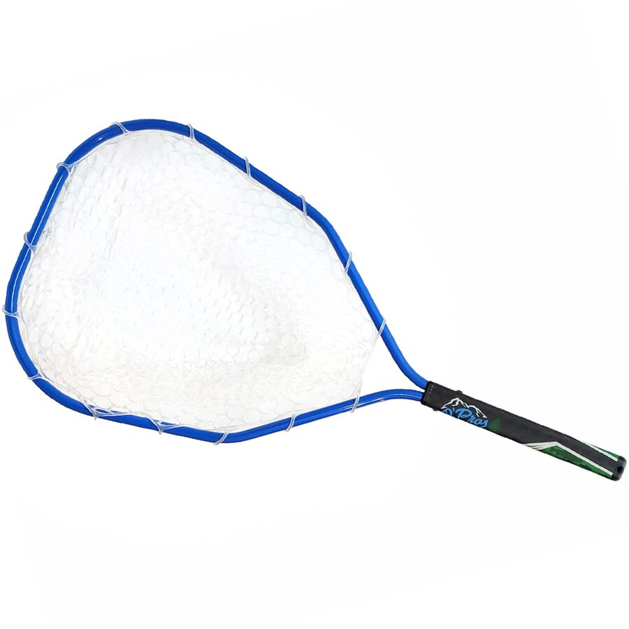 () I[v htgX hC 9C` nh tC lbg O'Pros Driftless Dry 9in Handle Fly Net Fish Camo Handle/Blue Net Frame/Clear Rubber Bag