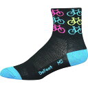 (取寄) デフィート エアイーター 3インチ ソック DeFeet Aireator 3in Sock Cool Bikes/Black/Neon