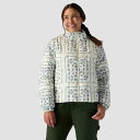 (取寄) ストイック レディース プリンテッド キルテッド パファー - ウィメンズ Stoic women Printed Quilted Puffer - Women's Ivory/Navy Snowflake Print