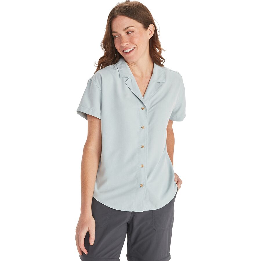 () ե ǥ Х ֥å 硼ȥ꡼  -  ExOfficio women BugsAway Brisa Short-Sleeve Shirt - Women's Smoke Blue