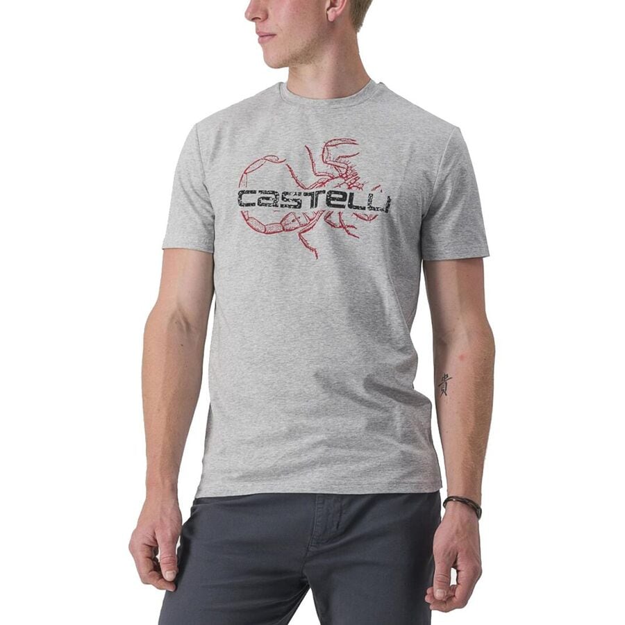 (取寄) カステリ メンズ フィナーレ T-シャツ - メンズ Castelli men Finale T-Shirt - Men's Travertine Gray