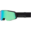 (取寄) 100% スノークラフト S ゴーグル 100% Snowcraft S Goggle Black/Green/Mirror Green