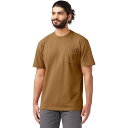 (取寄) ディッキーズ メンズ ヘビーウェイト ショートスリーブ ポケット T-シャツ - メンズ Dickies men Heavyweight Short-Sleeve Pocket T-Shirt - Men's Brown Duck