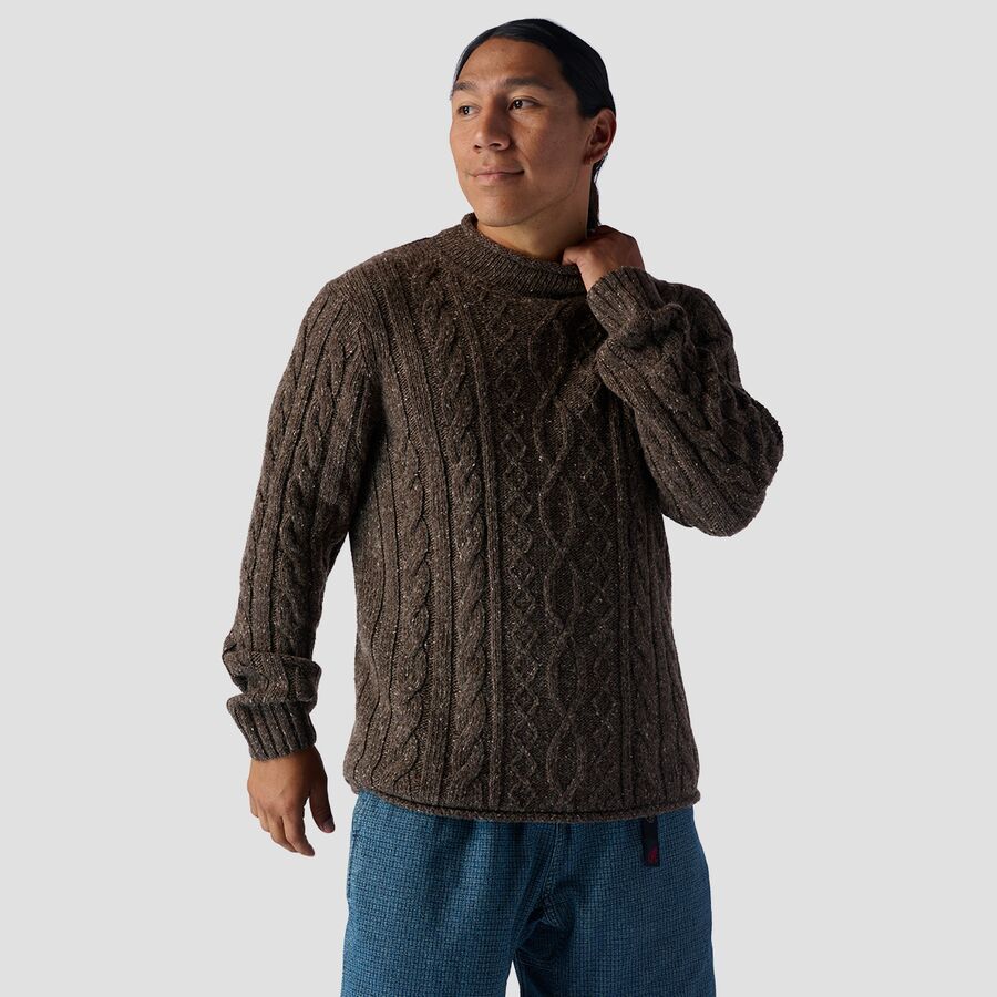 (取寄) ストイック メンズ ケーブルニット ロール ネック セーター - メンズ Stoic men Cableknit Roll Neck Sweater - Men's Dark Maroon