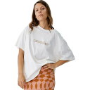 () Y fB[X fBGg I[o[TCY T-Vc - EBY Rhythm women Radiant Oversized T-Shirt - Women's Vintage White