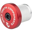 (取寄) ウルフトゥースコンポーネンツ コンプレッション プラグ ウィズ インテクレイテッド スペーサー ステム キャップ Wolf Tooth Components Compression Plug With Integrated Spacer Stem Cap Red