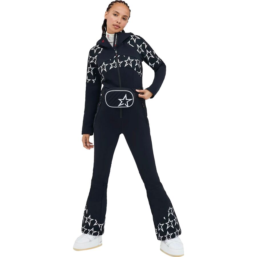 () ѡեȥ⡼ ǥ ƥ˥  ԡ -  Perfect Moment women Tignes One Piece - Women's Logo Star Print/Black/Snow White Star