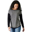 () X}[gE[ fB[X Vh[ pC J[ubN Z[^[ - EBY Smartwool women Shadow Pine Colorblock Sweater - Women's Black/Natural Marl