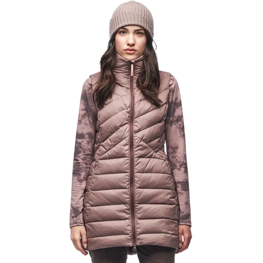 (取寄) インディーバ レディース カパ ロング フル-ジップ ベスト - ウィメンズ Indyeva women Kapa Long Full-Zip Vest - Women's Sepia Rose