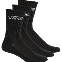 (取寄) バンズ ボーイズ クラシック クルー ソック - 3-パック - ボーイズ Vans boys Classic Crew Sock - 3-Pack - Boys' Black