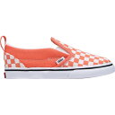 () oY gh[ Xb| V `FbJ[{[h V[Y - gbh[ Vans toddler Slip-On V Checkerboard Shoe - Toddlers' (Checkerboard) Melon/True White