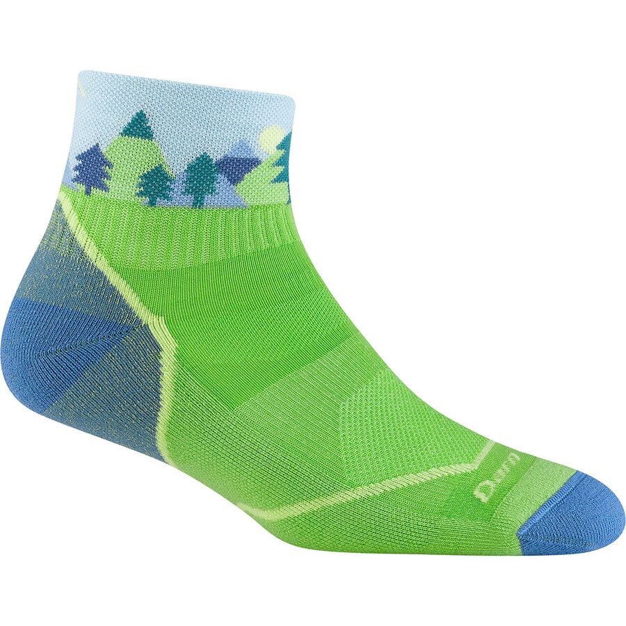 () 󥿥 å  1/4 饤ȥ + å å - å Darn Tough kids Quest 1/4 Lightweight + Cushion Sock - Kids' Green