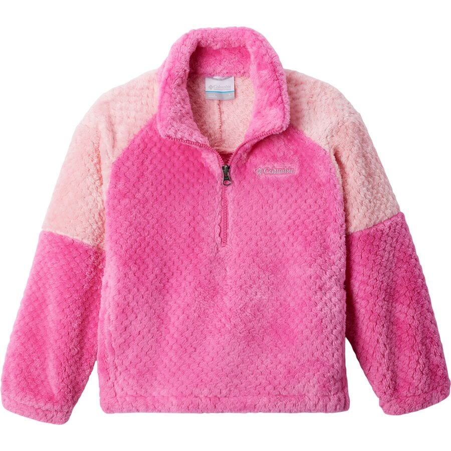 (取寄) コロンビア ガールズ ファイアー サイド リ シェルパ 1/2-ジップ ジャケット - ガールズ Columbia girls Fire Side II Sherpa 1/2-Zip Jacket - Girls' Pink Ice/Pink Orchid