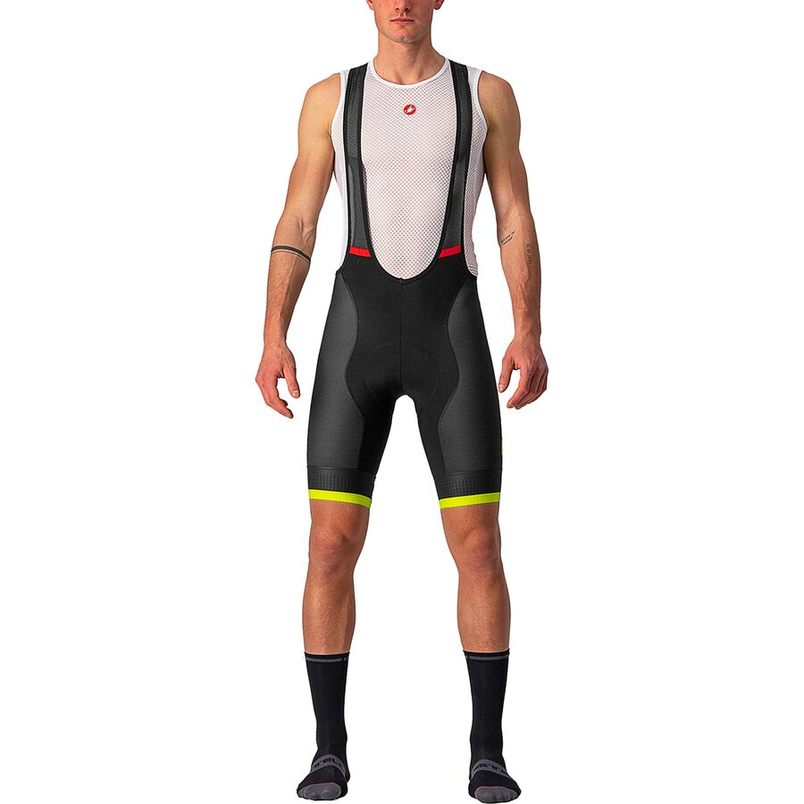 (取寄) カステリ メンズ コンペティツィオーネ キット ビブ ショート - メンズ Castelli men Competizione Kit Bib Short - Men's Black/Electric Lime