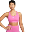 (取寄) ナイキ レディース スウォッシュ メッド スポーツ ブラ - ウィメンズ Nike women Swoosh Med Sports Bra - Women 039 s Playful Pink/White