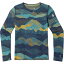 (取寄) スマートウール キッズ メリノ 250 ベースレイヤー— クルー トップ - キッズ Smartwool kids Merino 250 Baselayer Crew Top - Kids' Blueberry Mtn Scape