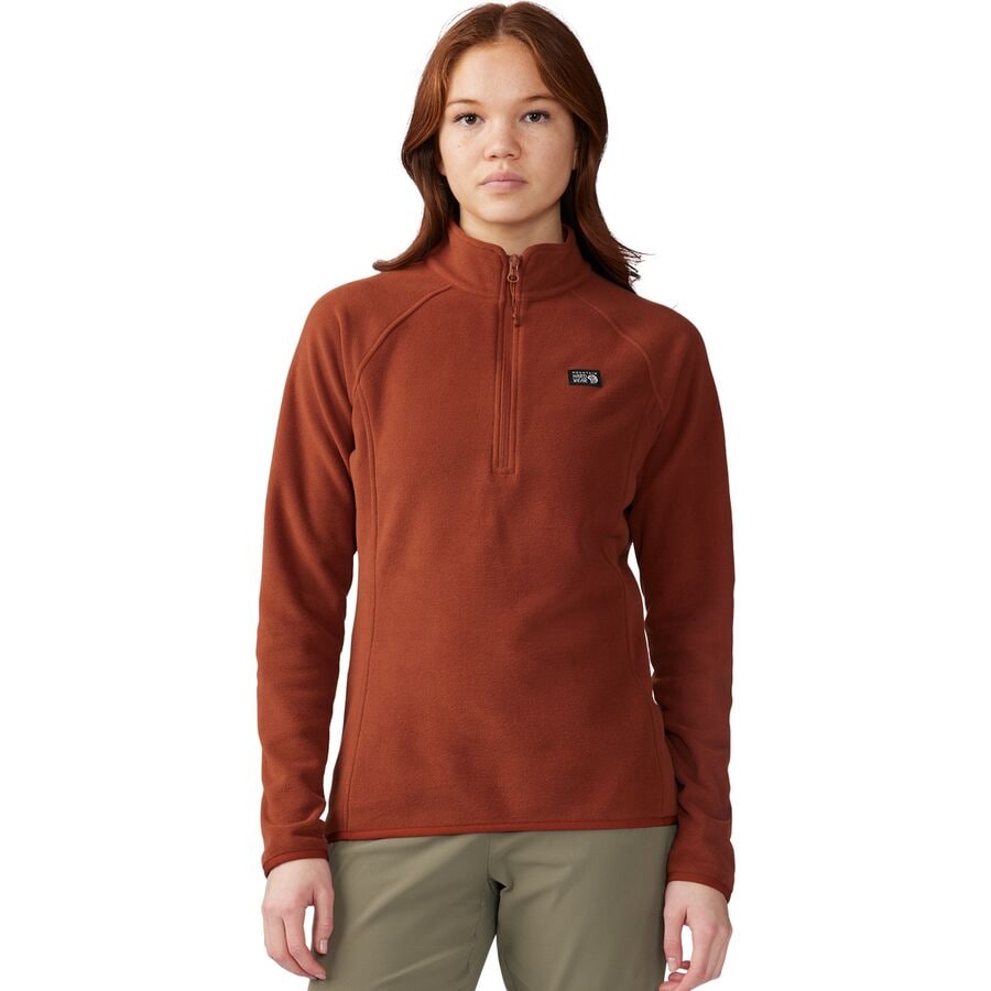 (取寄) マウンテンハードウェア レディース マイクロチル 1/4-ジップ プルオーバー - ウィメンズ Mountain Hardwear women Microchill 1/4-Zip Pullover - Women's Iron Oxide