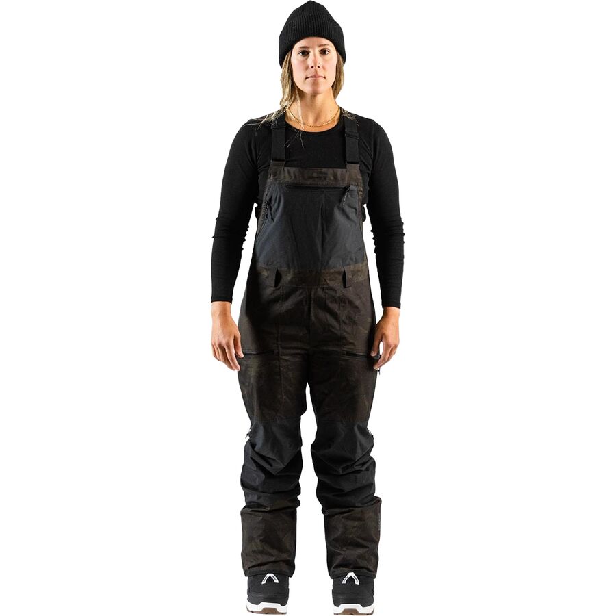 (取寄) ジョーンズスノーボード レディース マウント サーフ ビブ - ウィメンズ Jones Snowboards women MTN Surf Bib - Women's Black/MTN Camo