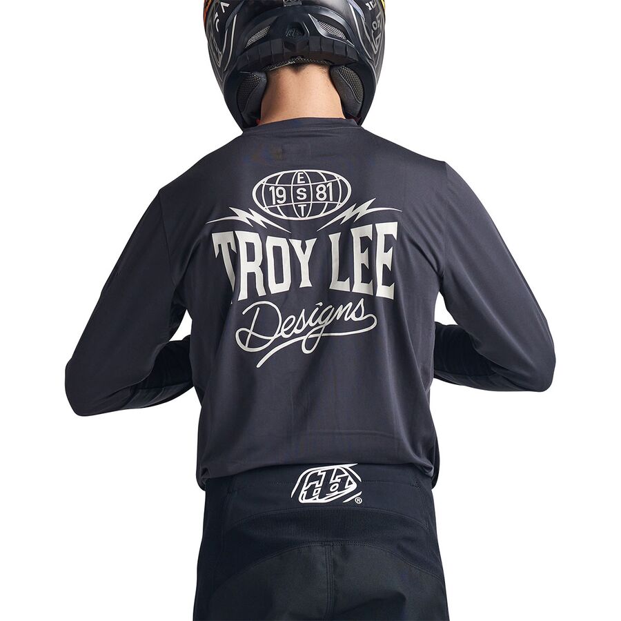 (取寄) トロイリーデザインズ メンズ ラッカス ロング-スローブ ライド T-シャツ - メンズ Troy Lee Designs men Ruckus Long-Sleeve Ride T-Shirt - Men's Bolts Carbon
