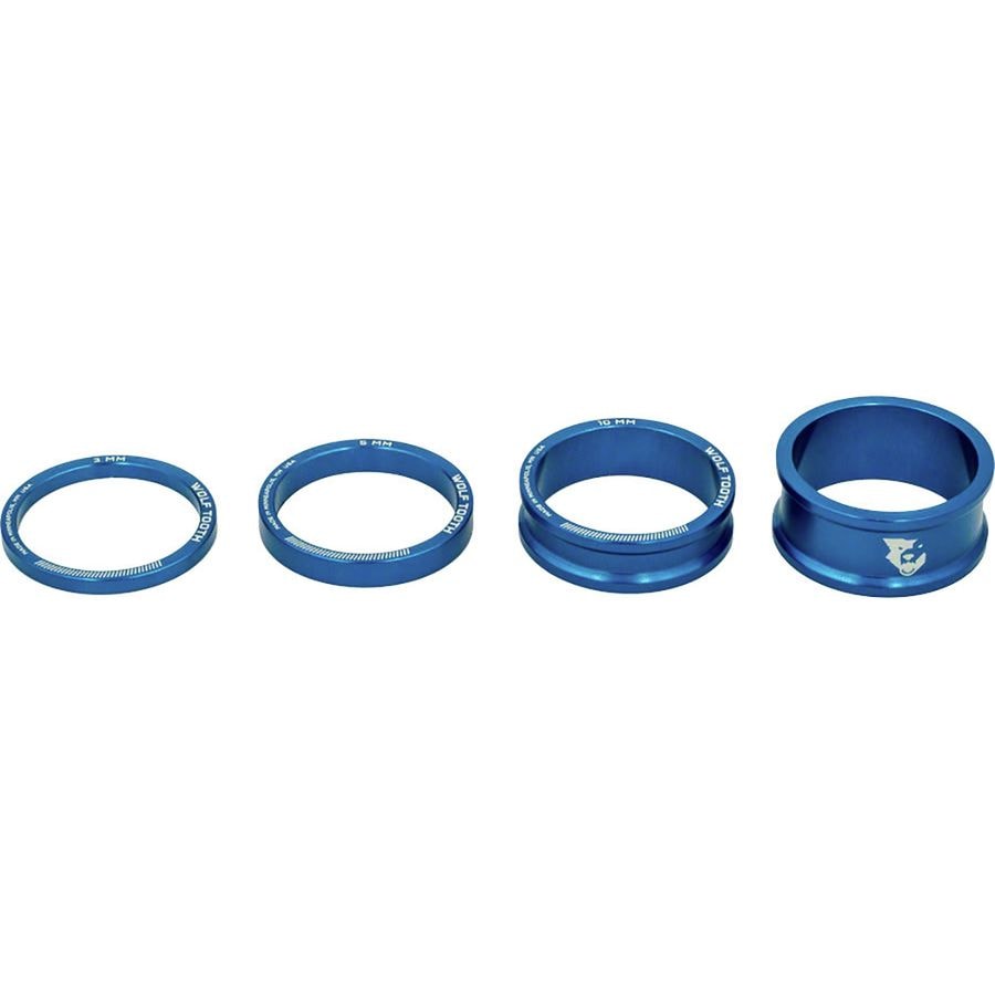 () եȥݡͥ إåɥå ڡ å Wolf Tooth Components Headset Spacer Kit Blue