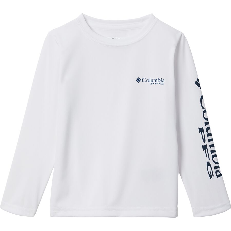 (取寄) コロンビア トドラー ボーイズ ターミナル タックル ロング-スローブ シャツ - トドラー ボーイズ Columbia toddler boys Terminal Tackle Long-Sleeve Shirt - Toddler Boys' White/Collegiate Navy Logo