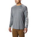 () RrA Y ^[~i ^bN wU[ Vc - Y Columbia men Terminal Tackle Heather Shirt - Men's Charcoal Heather/Cool Grey Logo